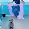The Pets Print - Custom Pet Print Fleece Blanket with dogs | pet blanket | blanket dog | Light Pink