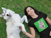 Women's Black Custom Pet Print T-Shirt