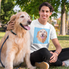 Men's White Custom Pet Print T-Shirt