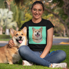Women's Black Custom Pet Print T-Shirt