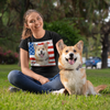 Independence Day Special Pet Print Women T-Shirt