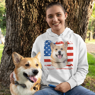 Independence Day Special Pet Print Women Hoodie