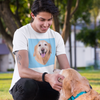Men's White Custom Pet Print T-Shirt