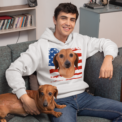 Independence Day Special Pet Print Men's Hoodie