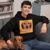Men's Black Custom Pets Print Hoodie