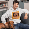 Men's White Custom Pet Print Hoodie