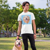 Men's White Custom Pet Print T-Shirt