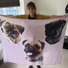 The Pets Print - Custom Pet Print Fleece Blanket with dogs | pet blanket | blanket dog | dog portrait | dog printed