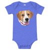 Custom Pet Print Baby One Piece Suite - Blue