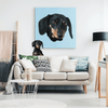 Custom Pet Print Canvas Skyblue