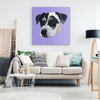Custom Pet Print Canvas Purple Square