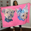Custom Pet Print Fleece Blanket with dogs | pet blanket | blanket dog