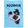 The Pets Print- Pet Blankets - Blanket With Dogs - Light Blue