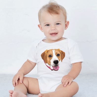 Custom Pet Print Baby One Piece Suite