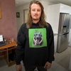 Men's Black Custom Pets Print Hoodie