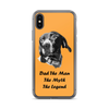 Custom Pet Print Phone Case With Text-Orange