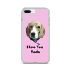 Custom Pet Print Phone Case With Text-Pink