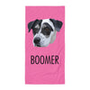 Pet Print Beach Towel With Text