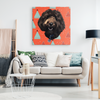 Christmas Special Custom Pet Print Canvas Red Blue tringle