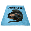The Pets Print - Dog Blanket - Light Blue