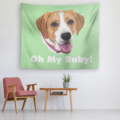 Custom Pet Print Tapestry