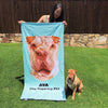 Custom Pet Print Beach Towel With Text