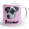 Custom Pet Pet Print Coffee Mug With Text-Pink