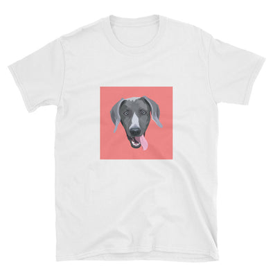 Men's White Custom Pet Print T-Shirt