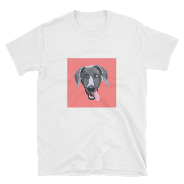 Men's White Custom Pet Print T-Shirt