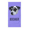 Pet Print Beach Towel With Text
