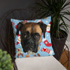 Special Background Custom Pet Print Throw Pillow